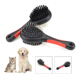 Pet Black Double Sided Bath Brush Dog Cat Comb Pet Face Fur Beauty Tool Hair Cleaning
