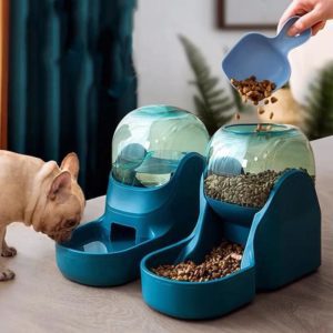 Dogs Feeders Double Bowls Drinking Feeding Bowls