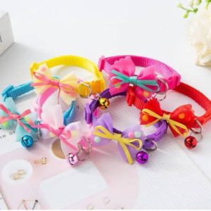 Cat Collars Color Full with Bell and Bow